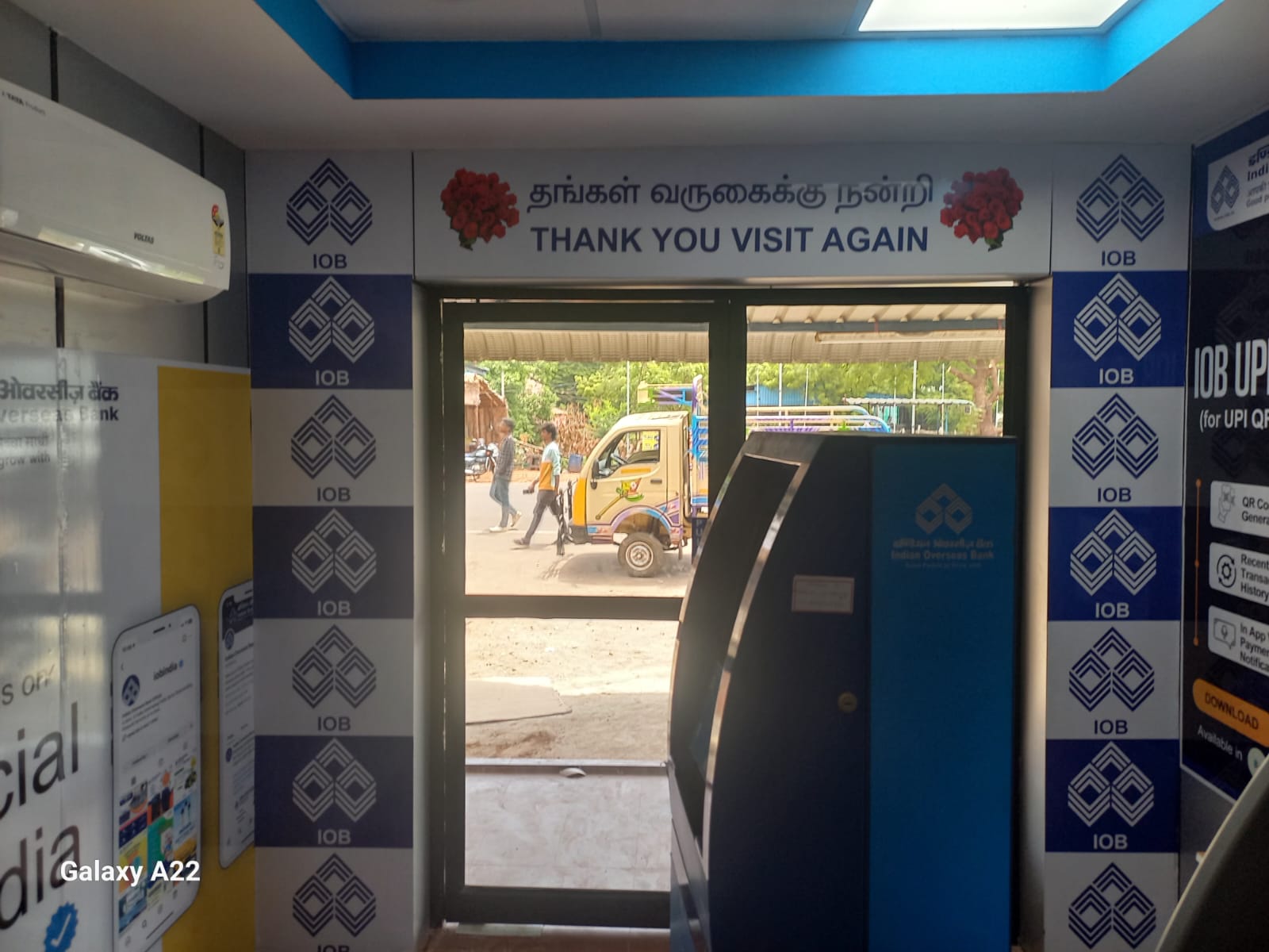Indian Overseas Bank — Branded doorway & interior graphics, signage by Choice Advertising