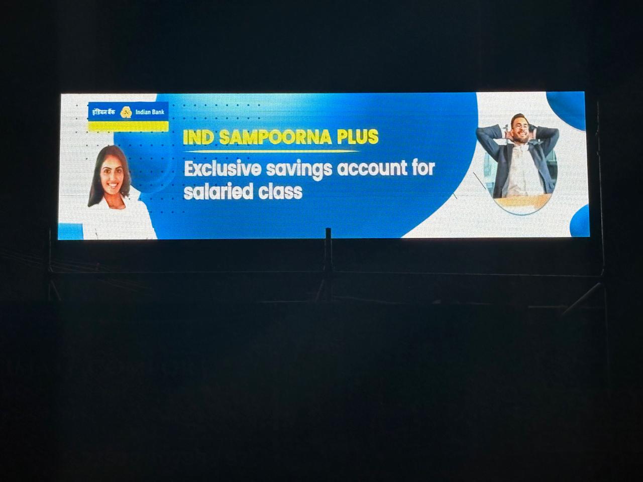 Indian Bank — Outdoor LED display · campaign content, signage by Choice Advertising